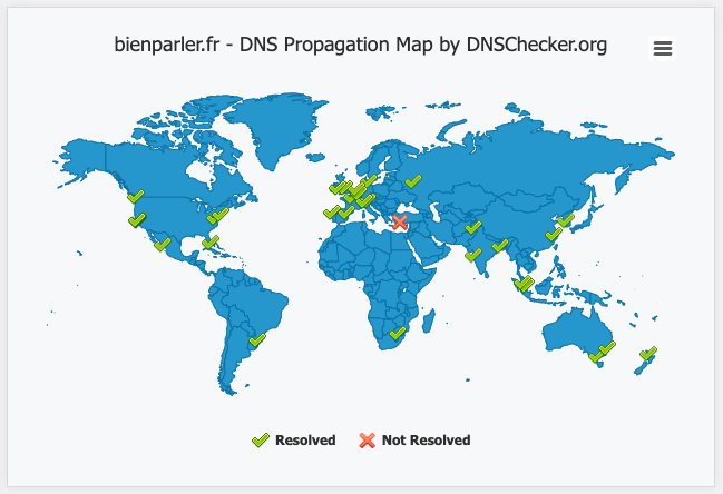 DNS Propagation Map